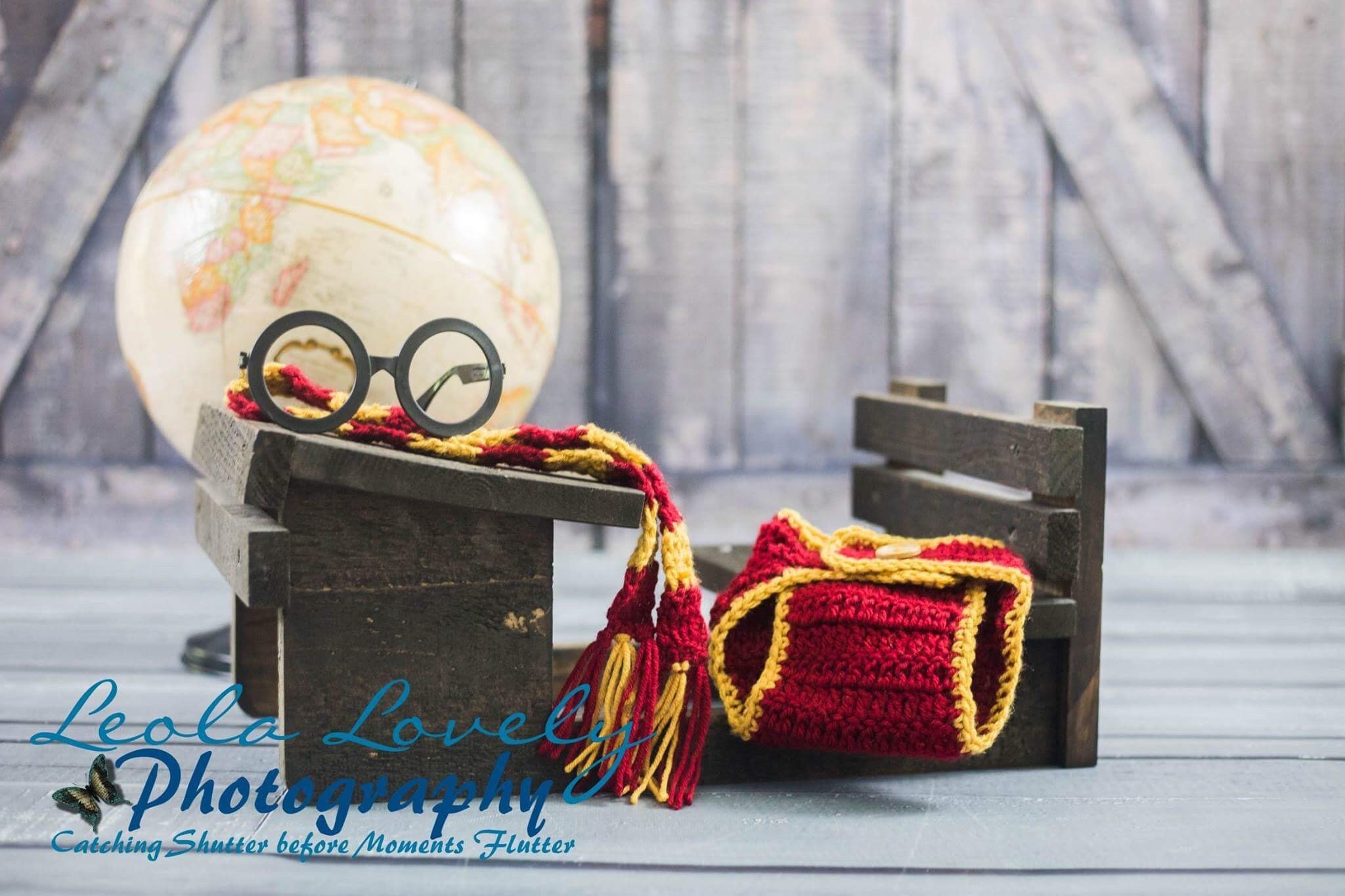 Hedwig Harry Potter Owl Gryffindor Inspired Infant Newborn Baby Outfit  Beanie Hat Cocoon Sack Bundle Crochet Photography Photo Prop 