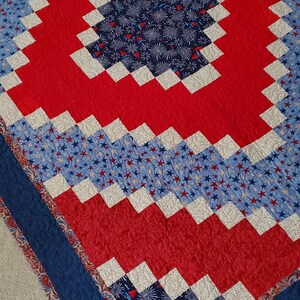 Patriotic Quilt 58 x 82 Red, White and Blue!!