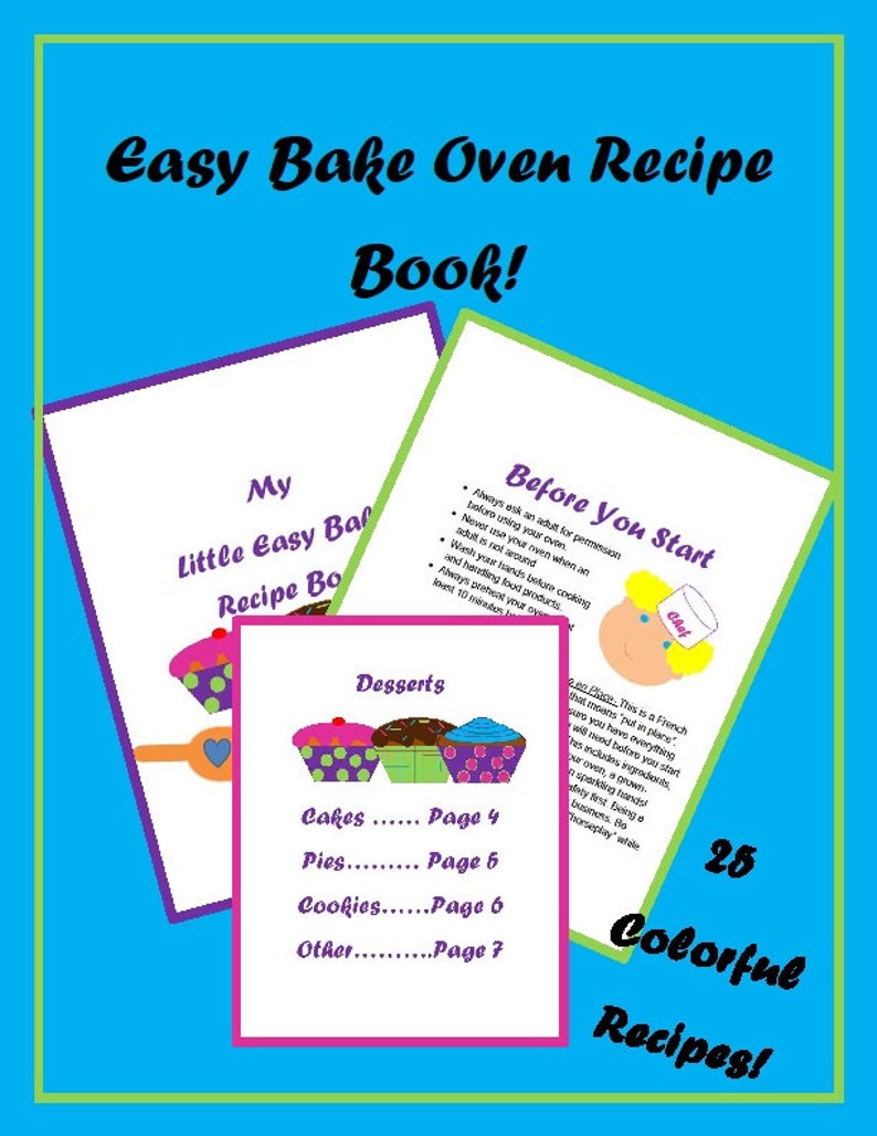 Easy Bake Oven Recipe Book Etsy