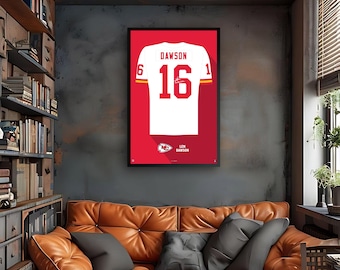 Kansas City Chiefs Len Dawson Jersey Framed Print