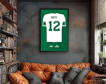 New York Jets Joe Namath Jersey Framed Print