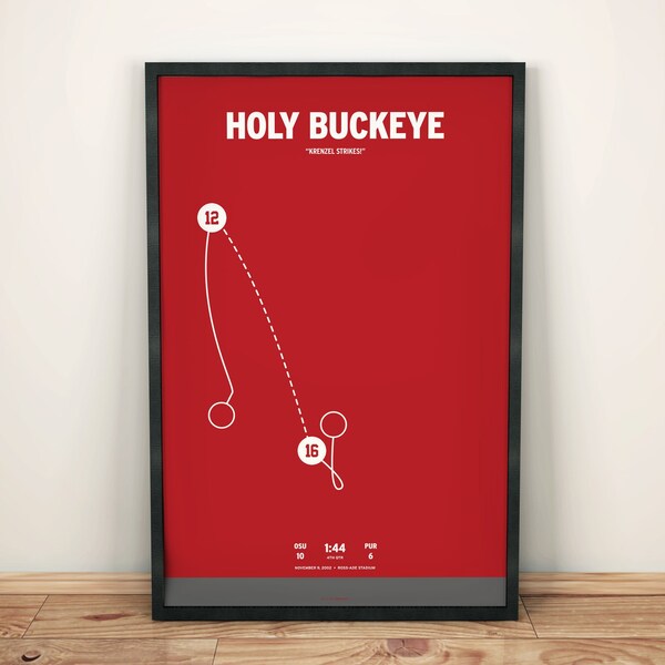 Ohio State Kernel to Jenkins Holy Buckeye Framed Print