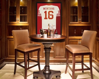 San Francisco 49ers Joe Montana Jersey Framed Print