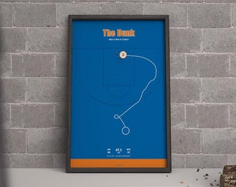 Knicks John Starks The Dunk Framed Print
