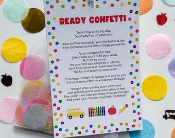 Ready Confetti Back to School with Options to Personalize | Back to School Goody Bag | Kindergarten Gift  | Mailed to You