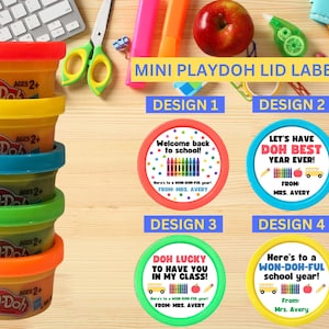 Playdoh Back to School Stickers | First Stay of School Gift | Back to School Teacher Playdoh | Teacher Class Gift | Print & Mail to You