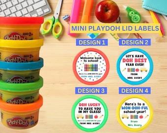 Playdoh Back to School Stickers | First Stay of School Gift | Back to School Teacher Playdoh | Teacher Class Gift | Print & Mail to You