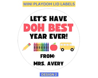 Playdoh Back to School Stickers | First Stay of School Gift | Back to School Teacher Playdoh | Teacher Class Gift | Print & Mail to You
