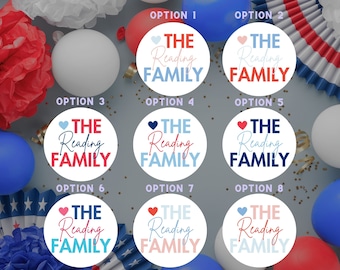 Family Gift Stickers | Family Gift Tags | Family Gifts | Personalized Stickers | Name Stickers | Family Stickers | Print & Mail to You