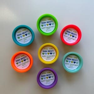 Eres DOH Los mejores regalos de plastilina para San Valentín / Regalo de San Valentín PlayDoh / Playdoh para San Valentín / San Valentín sin dulces / Playdoh + calcomanía