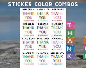 Thank You Gift Stickers | Birthday Party Stickers | Thank You Stickers | Kids Gift Stickers | Thank You Tags | Print & Mail to You