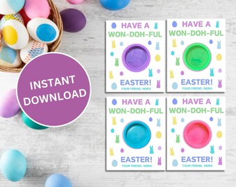 Easter Egg Play Doh Cards | Easter Playdoh | Printable Kids Activity | Class Easter Gift | Easter Basket | Instant PDF Download & Edit