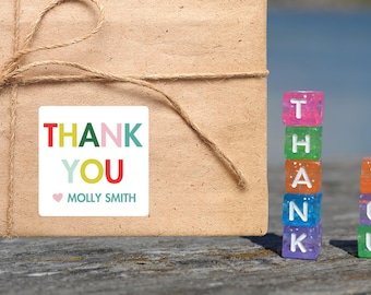 Thank You Gift Stickers | Birthday Party Stickers | Thank You Stickers | Kids Gift Stickers | Thank You Tags | Print & Mail to You