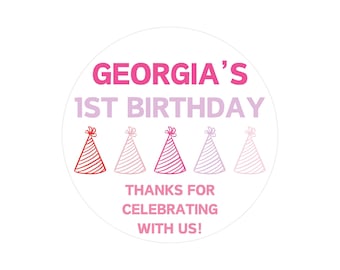 Playdoh Birthday Party Stickers | Birthday Party Sticker | Birthday Playdoh | NonCandy Party Favor | You Pick the Year | Print & Mail to You