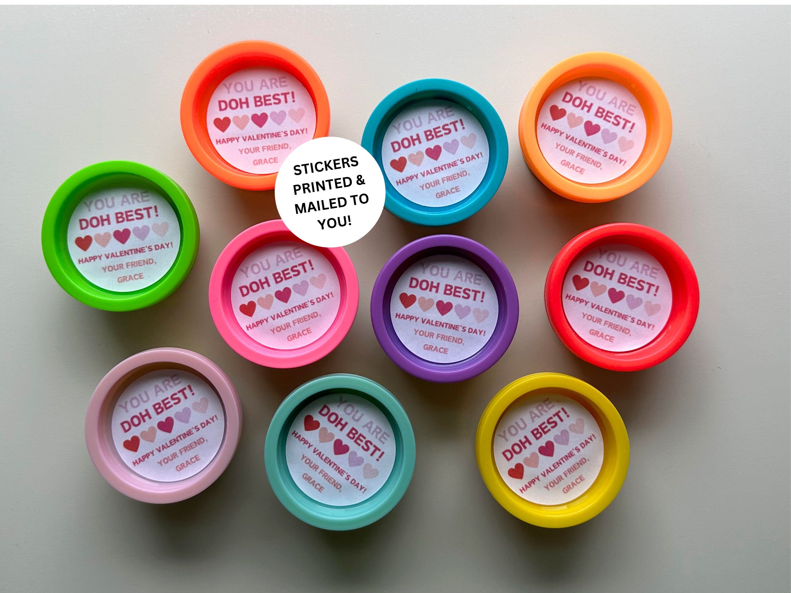 You are DOH Best Valentine&#39;s Day Stickers | PlayDoh Valentine Sticker | Valentine Playdoh | Non-Candy Valentine | Print & Mail to You
