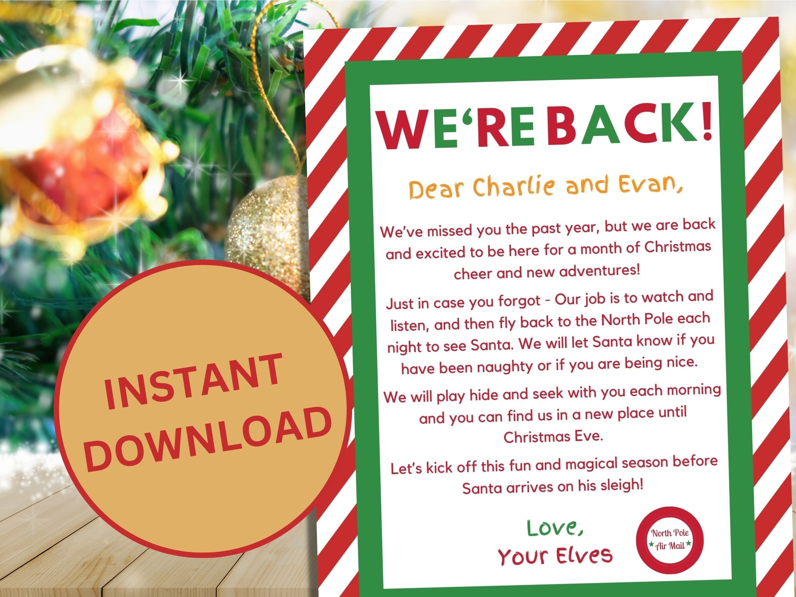 Printable Elf on the Shelf Arrival Letter Multiple Returning Etsy Canada