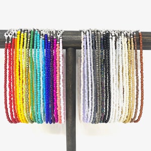 NEW COLORS** Seed Bead Choker 13" Multiple Colors Beaded Choker Beaded Necklace Gifts Under 10 Choker Under 10 Custom Choker Custom Necklace