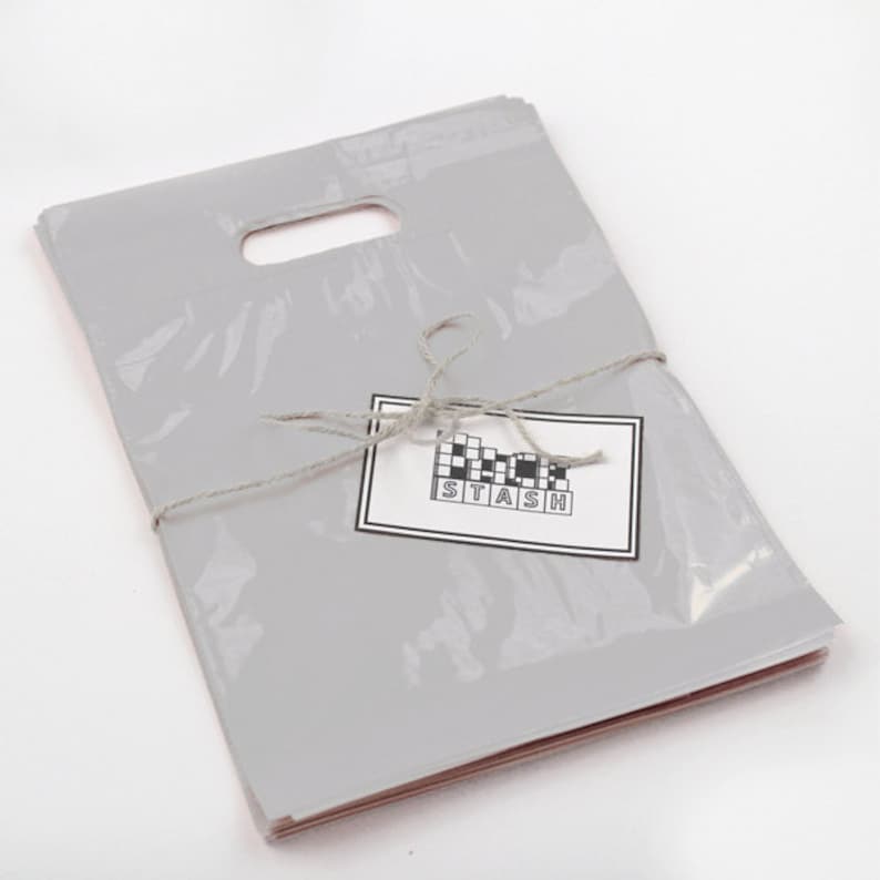 500 9x12 Plastic Retail Diecut Handle Merchandise Bag Boutique Various