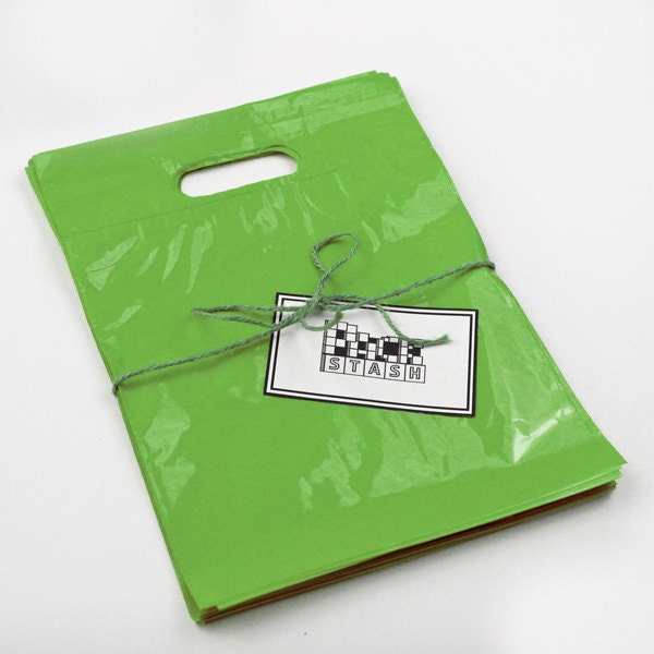 50 20x23 Plastic Retail Die-Cut Handle Merchandise Bag - Boutique | Various Colors & Sizes