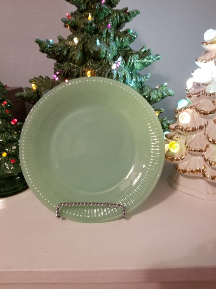 Fire King Jane Ray Jadeite Salad Plate Etsy