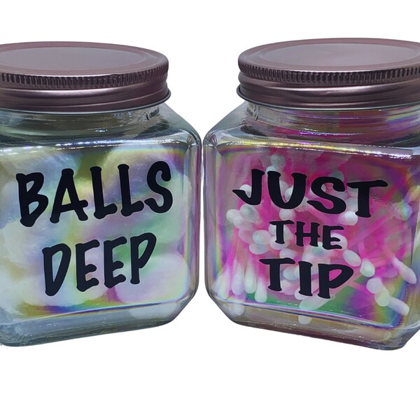 Q Tip and Cotton Ball Containers Etsy