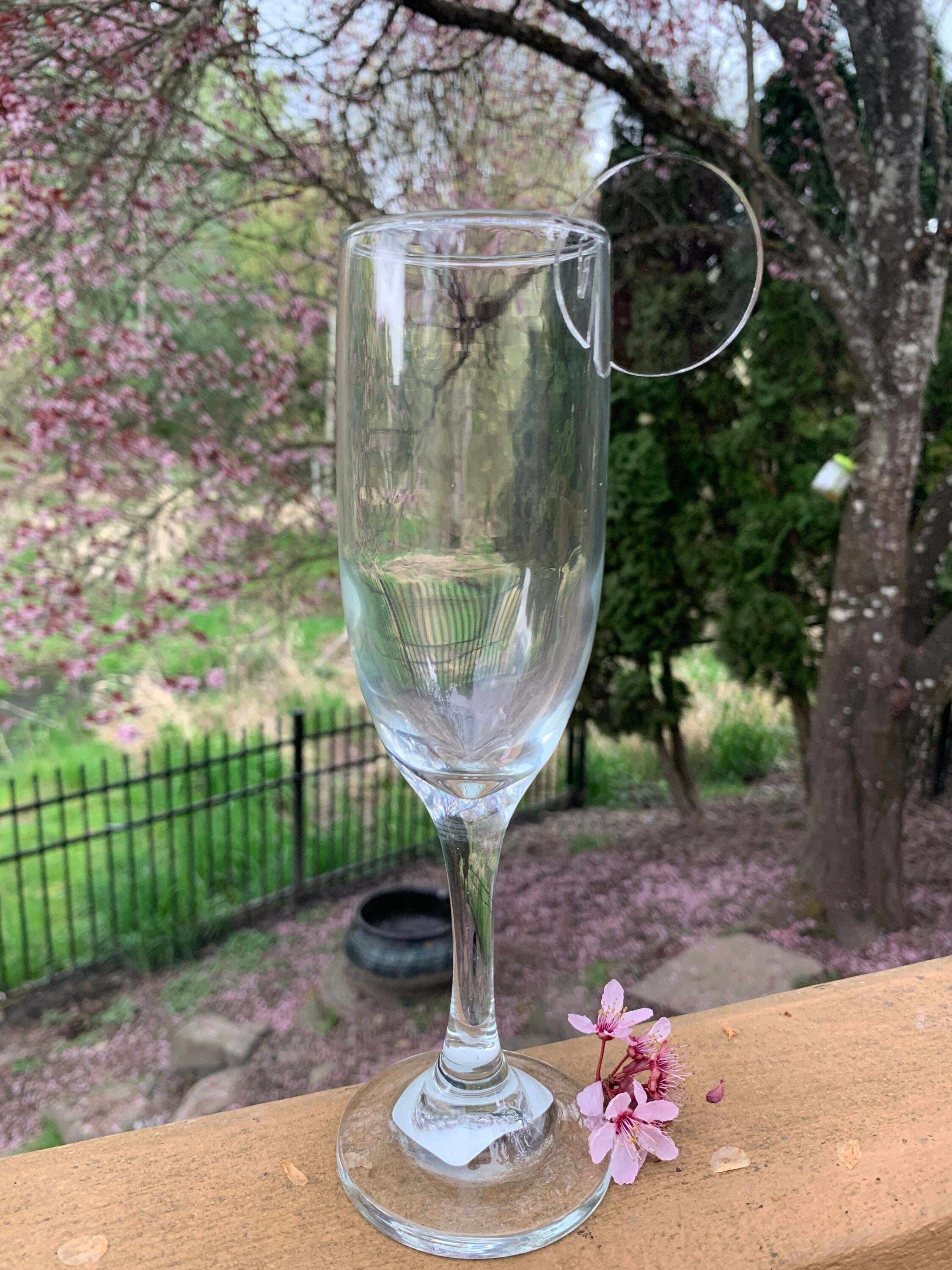 Custom Round Champagne Glass Markers, Custom Drink Markers