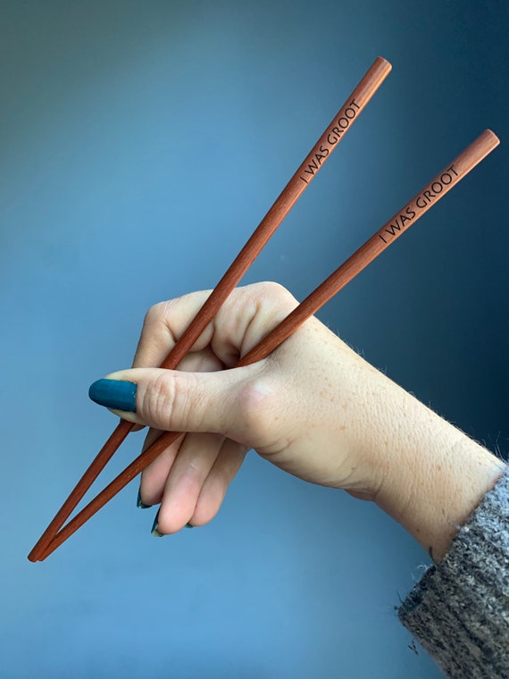 I Was Groot Chopsticks in Solid Rosewood Etsy Canada
