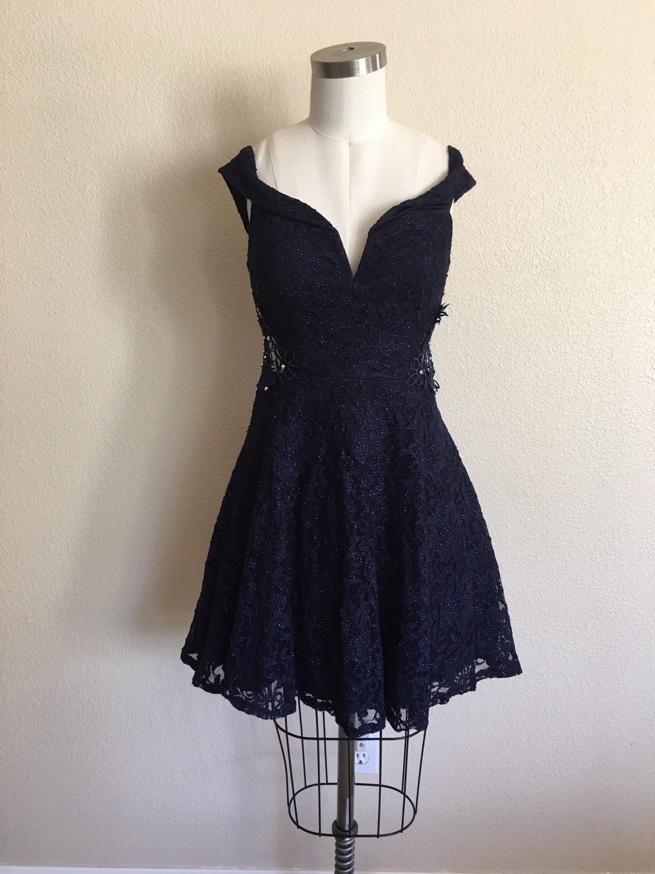 Navy blue mini prom dress juniors dress party dress Etsy