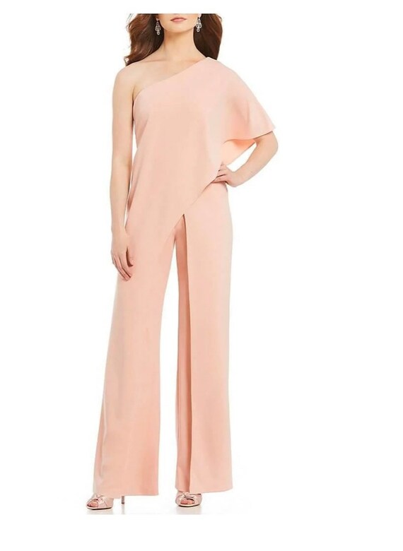 Adrianna Papell, Blush pink jumpsuit, pink jumper, lo… Gem