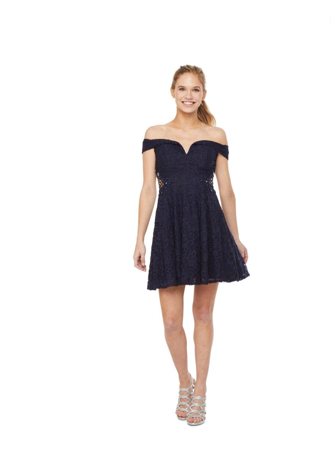 Navy blue mini prom dress juniors dress party dress Etsy