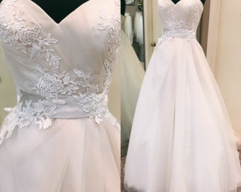 Allure Bridal, Wedding, Ivory Wedding Dress, Champagne Bridal Gown, Princess Gown, Strapless, Sweetheart, Ball Gown, label size 8, fit 2-4