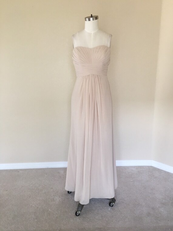 David’s Bridal cream evening gown, champagne dres… - image 3