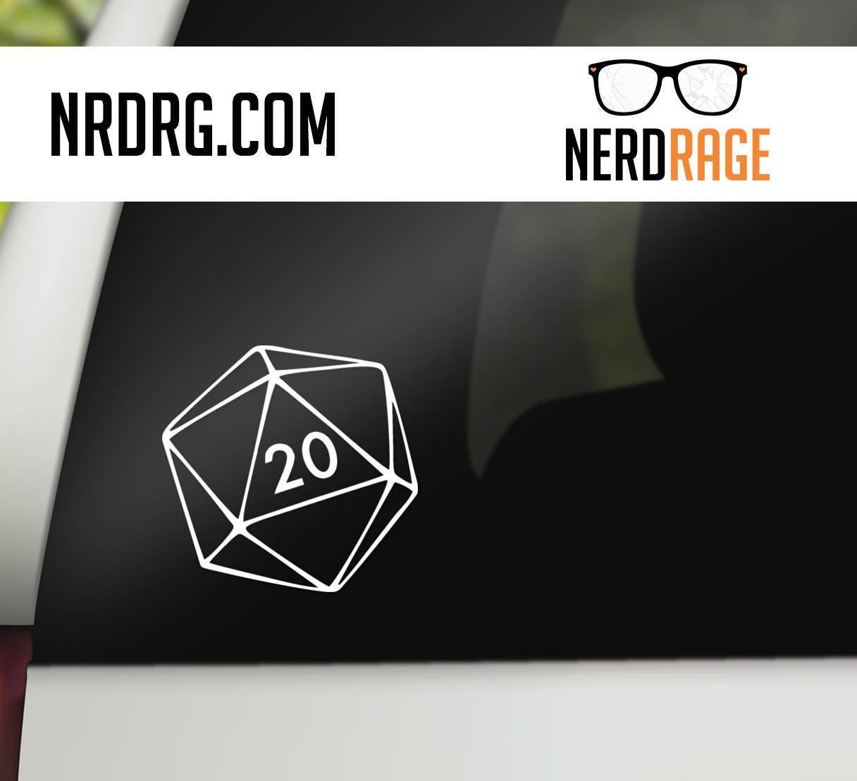 D20 Window Decal Dungeons and Dragons Dice Car Decal DnD Etsy