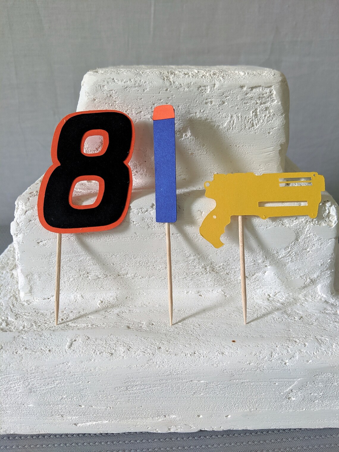 Nerf Gun Cupcake Toppers Custom Orders Accepted Etsy