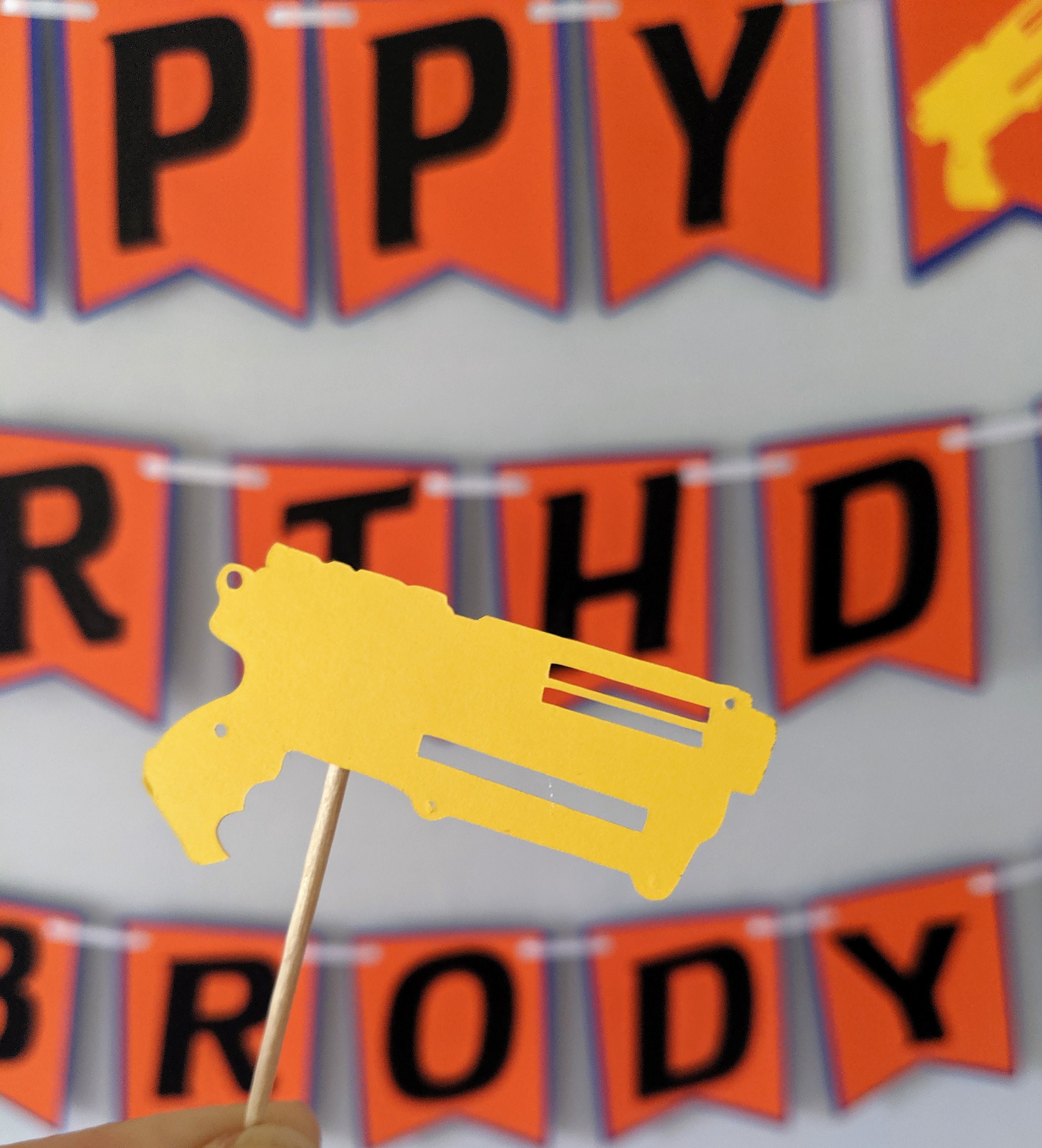 Nerf Gun Cupcake Toppers Custom Orders Accepted Etsy