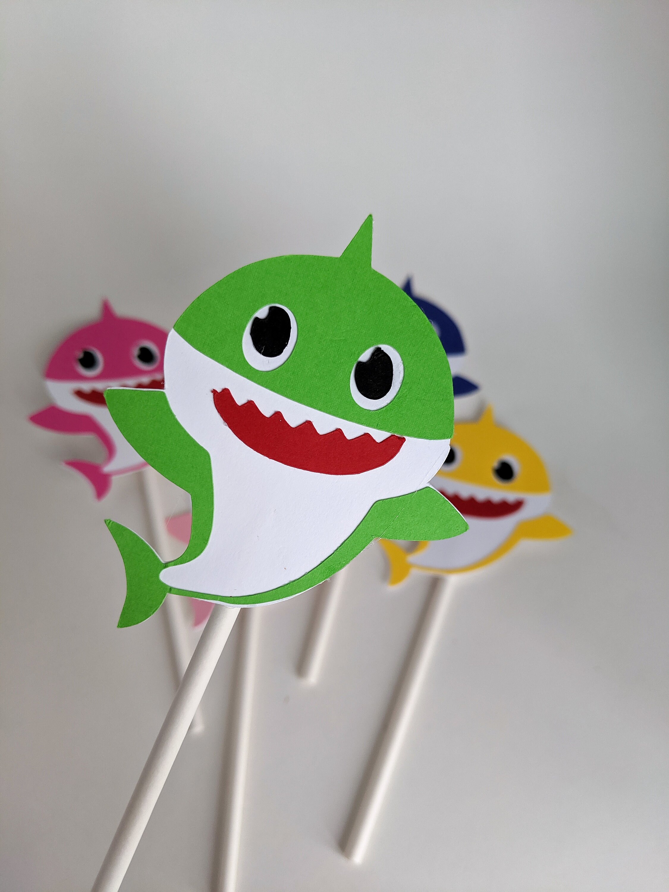 Baby Shark Cupcake Toppers Baby Shark Birthday Party Etsy Ireland
