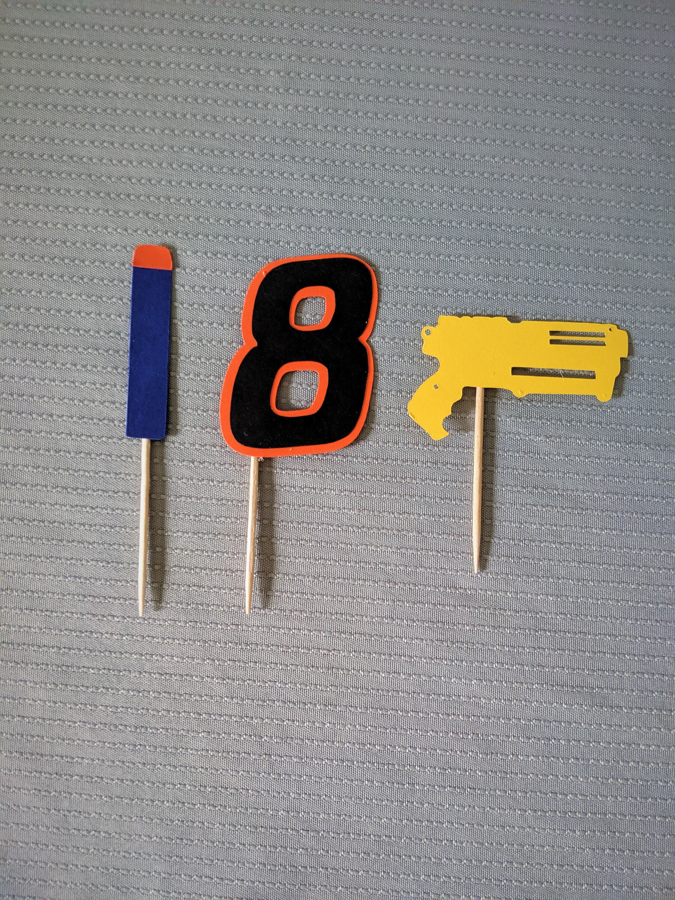 Nerf Gun Cupcake Toppers Custom Orders Accepted Etsy
