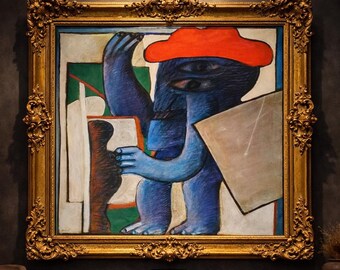 Horst Antes Geometrician 1963 Original Heliogravure | German Modernist Abstract Wall Decor