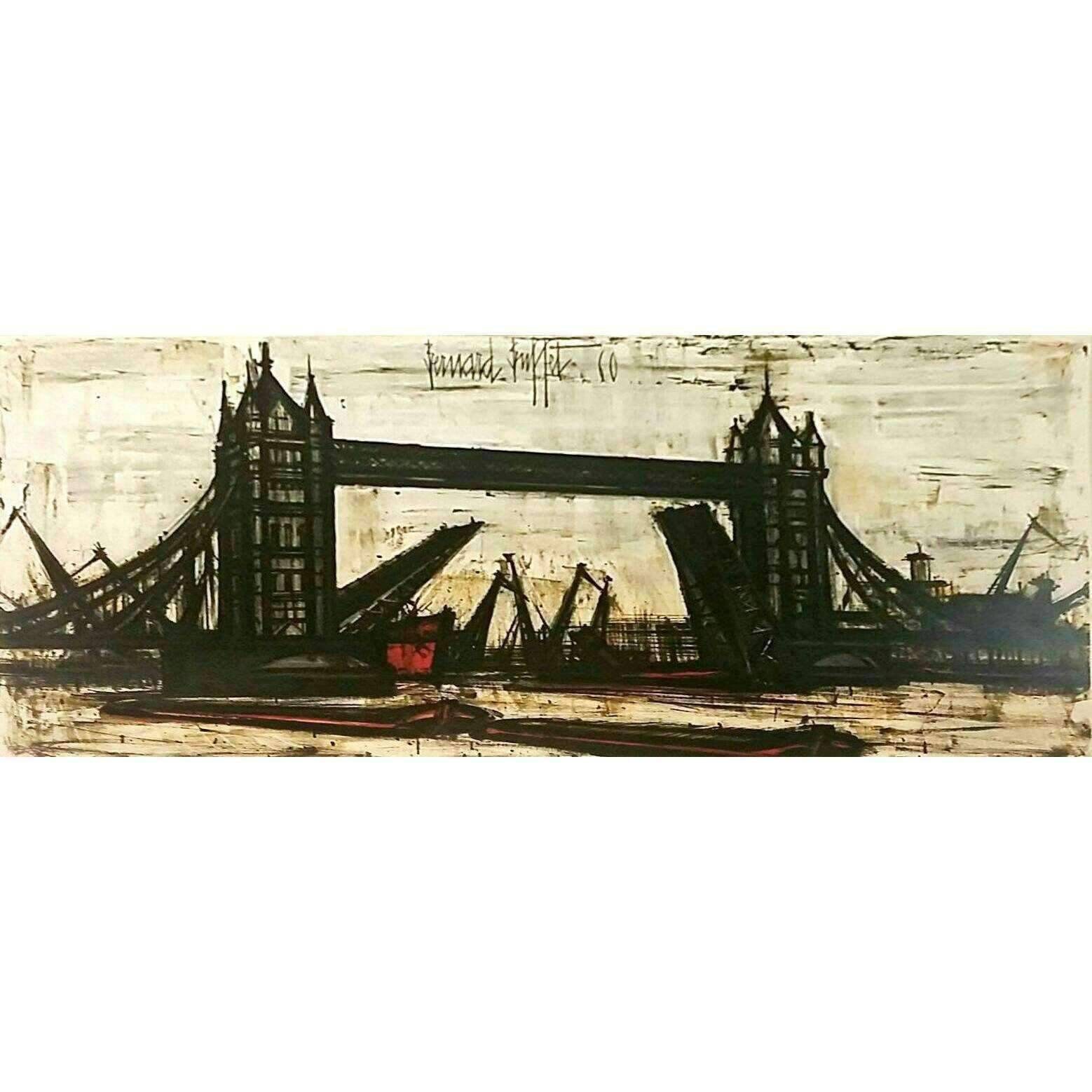 Bernard Buffet Tower Bridge London 1960 Original Lithograph