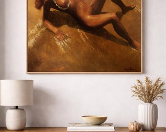 Sarah Brown Castaway Serigraph – 1979 Vintage Modern Wall Art Museum Vintage Prints