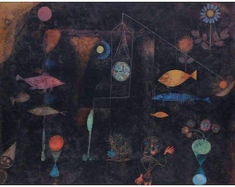 Paul Klee Fish Magic 1925 Original Collotype