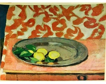 Henri Matisse Still Life Lemons On A Pewter Plate 1927 Original Collotype