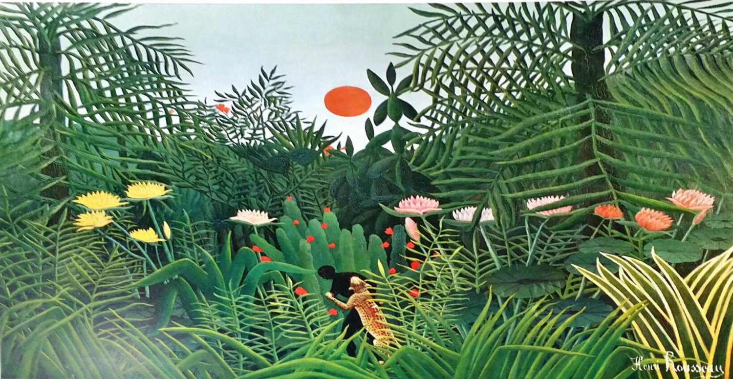 Henri Rousseau Dschungel Sonnenuntergang 1909 Jahrgang | Etsy