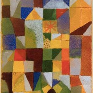 Paul Klee Städtische Komposition mit Gelben Fenstern 1919 Original Poster