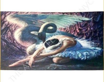 Vladimir Tretchikoff Dying Swan 1951 Original Lithograph