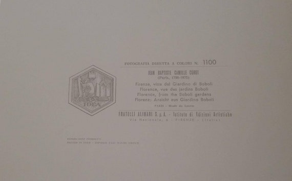 ジャン・バティスト・カミーユ・コロー フィレンツェ、ボーボリ庭園