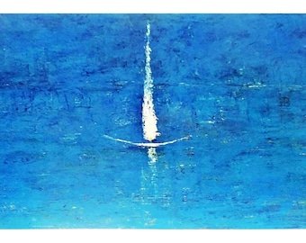 Raymond De Botton The Blue Sail 1971 Original Collotype