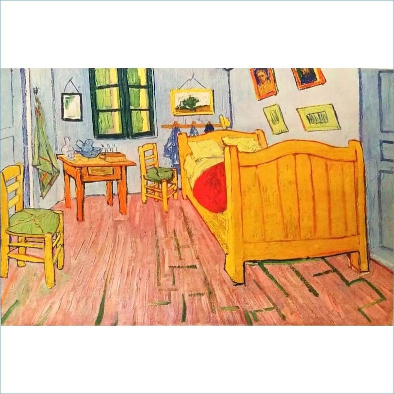 vincent-van-gogh-la-chambre-a-coucher-de-vincent-a-arles-1888-vintage