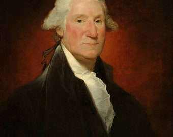 Gilbert Stuart Portrait Of George Washington Vintage Collotype