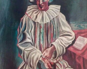 Pablo Picasso Pierrot Clown 1918 Original Lithograph - Etsy